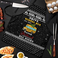 School Bus All Day Christmas Apron Xmas Holiday Patterns - Wonder Print Shop