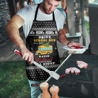 School Bus All Day Christmas Apron Xmas Holiday Patterns - Wonder Print Shop