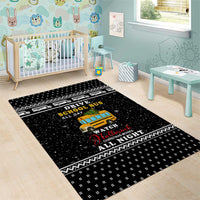 School Bus All Day Christmas Area Rug Xmas Holiday Patterns - Wonder Print Shop