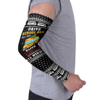 School Bus All Day Christmas Arm Sleeves Xmas Holiday Patterns - Wonder Print Shop