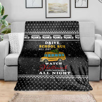 School Bus All Day Christmas Blanket Xmas Holiday Patterns - Wonder Print Shop