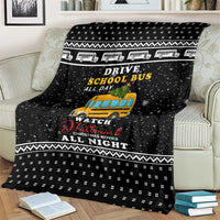 School Bus All Day Christmas Blanket Xmas Holiday Patterns - Wonder Print Shop