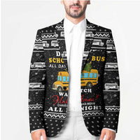 School Bus All Day Christmas Blazer Xmas Holiday Patterns - Wonder Print Shop