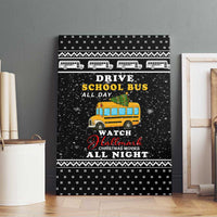 School Bus All Day Christmas Canvas Wall Art Xmas Holiday Patterns - Wonder Print Shop