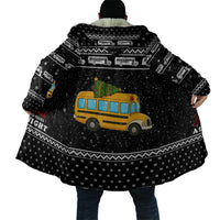School Bus All Day Christmas Cloak Xmas Holiday Patterns - Wonder Print Shop