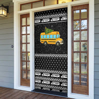 School Bus All Day Christmas Door Cover Xmas Holiday Patterns - Wonder Print Shop