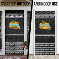 School Bus All Day Christmas Door Cover Xmas Holiday Patterns - Wonder Print Shop
