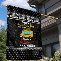 School Bus All Day Christmas Garden Flag Xmas Holiday Patterns - Wonder Print Shop