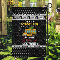 School Bus All Day Christmas Garden Flag Xmas Holiday Patterns - Wonder Print Shop