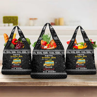 School Bus All Day Christmas Grocery Bag Xmas Holiday Patterns - Wonder Print Shop