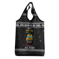 School Bus All Day Christmas Grocery Bag Xmas Holiday Patterns - Wonder Print Shop
