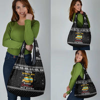 School Bus All Day Christmas Grocery Bag Xmas Holiday Patterns - Wonder Print Shop