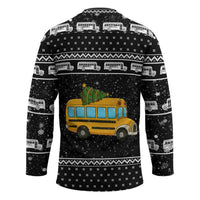 School Bus All Day Christmas Hockey Jersey Xmas Holiday Patterns - Wonder Print Shop