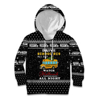 School Bus All Day Christmas Kid Hoodie Xmas Holiday Patterns - Wonder Print Shop