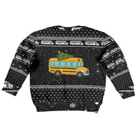 School Bus All Day Christmas Kid Ugly Christmas Sweater Xmas Holiday Patterns - Wonder Print Shop