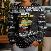 School Bus All Day Christmas Kid Ugly Christmas Sweater Xmas Holiday Patterns - Wonder Print Shop