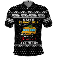 School Bus All Day Christmas Polo Shirt Xmas Holiday Patterns - Wonder Print Shop
