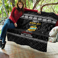 School Bus All Day Christmas Quilt Xmas Holiday Patterns - Wonder Print Shop