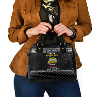 School Bus All Day Christmas Shoulder Handbag Xmas Holiday Patterns - Wonder Print Shop