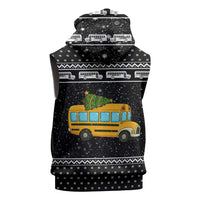 School Bus All Day Christmas Sleeveless Zip Hoodie Xmas Holiday Patterns - Wonder Print Shop