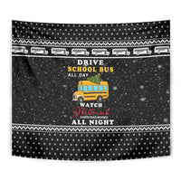 School Bus All Day Christmas Tapestry Xmas Holiday Patterns - Wonder Print Shop