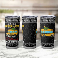 School Bus All Day Christmas Tumbler Cup Xmas Holiday Patterns - Wonder Print Shop