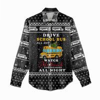 School Bus All Day Christmas Women Casual Shirt Xmas Holiday Patterns - Wonder Print Shop