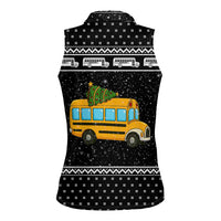 School Bus All Day Christmas Women Sleeveless Polo Shirt Xmas Holiday Patterns - Wonder Print Shop