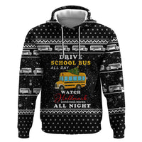 School Bus All Day Christmas Zip Hoodie Xmas Holiday Patterns - Wonder Print Shop