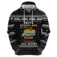 School Bus All Day Christmas Zip Hoodie Xmas Holiday Patterns - Wonder Print Shop