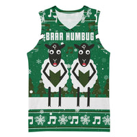 Sheep Baaa Humbug Christmas Basketball Jersey Xmas Holiday Patterns - Wonder Print Shop