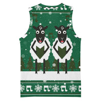Sheep Baaa Humbug Christmas Basketball Jersey Xmas Holiday Patterns - Wonder Print Shop