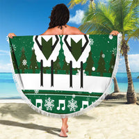Sheep Baaa Humbug Christmas Beach Blanket Xmas Holiday Patterns - Wonder Print Shop