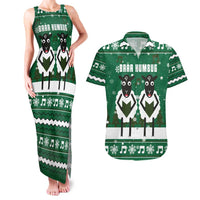 Sheep Baaa Humbug Christmas Couples Matching Tank Maxi Dress and Hawaiian Shirt Xmas Holiday Patterns - Wonder Print Shop