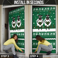 Sheep Baaa Humbug Christmas Door Cover Xmas Holiday Patterns - Wonder Print Shop