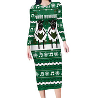 Sheep Baaa Humbug Christmas Family Matching Long Sleeve Bodycon Dress and Hawaiian Shirt Xmas Holiday Patterns - Wonder Print Shop