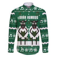 Sheep Baaa Humbug Christmas Family Matching Off The Shoulder Long Sleeve Dress and Hawaiian Shirt Xmas Holiday Patterns - Wonder Print Shop
