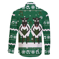 Sheep Baaa Humbug Christmas Family Matching Off The Shoulder Long Sleeve Dress and Hawaiian Shirt Xmas Holiday Patterns - Wonder Print Shop