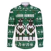 Sheep Baaa Humbug Christmas Family Matching Off Shoulder Maxi Dress and Hawaiian Shirt Xmas Holiday Patterns - Wonder Print Shop