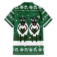 Sheep Baaa Humbug Christmas Family Matching Off Shoulder Short Dress and Hawaiian Shirt Xmas Holiday Patterns - Wonder Print Shop