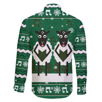 Sheep Baaa Humbug Christmas Family Matching Off Shoulder Short Dress and Hawaiian Shirt Xmas Holiday Patterns - Wonder Print Shop