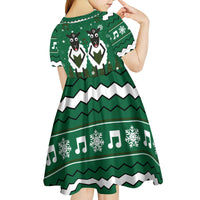 Sheep Baaa Humbug Christmas Kid Short Sleeve Dress Xmas Holiday Patterns - Wonder Print Shop