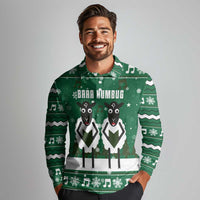 Sheep Baaa Humbug Christmas Long Sleeve Polo Shirt Xmas Holiday Patterns - Wonder Print Shop