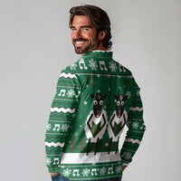 Sheep Baaa Humbug Christmas Long Sleeve Polo Shirt Xmas Holiday Patterns - Wonder Print Shop