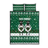 Sheep Baaa Humbug Christmas Quilt Bed Set Xmas Holiday Patterns - Wonder Print Shop