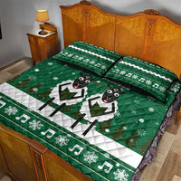 Sheep Baaa Humbug Christmas Quilt Bed Set Xmas Holiday Patterns - Wonder Print Shop