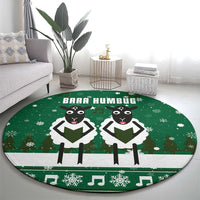Sheep Baaa Humbug Christmas Round Carpet Xmas Holiday Patterns - Wonder Print Shop