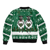 Sheep Baaa Humbug Christmas Sleeve Zip Bomber Jacket Xmas Holiday Patterns - Wonder Print Shop
