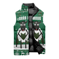 Sheep Baaa Humbug Christmas Sleeveless Puffer Jacket Xmas Holiday Patterns - Wonder Print Shop
