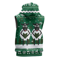 Sheep Baaa Humbug Christmas Sleeveless Zip Hoodie Xmas Holiday Patterns - Wonder Print Shop